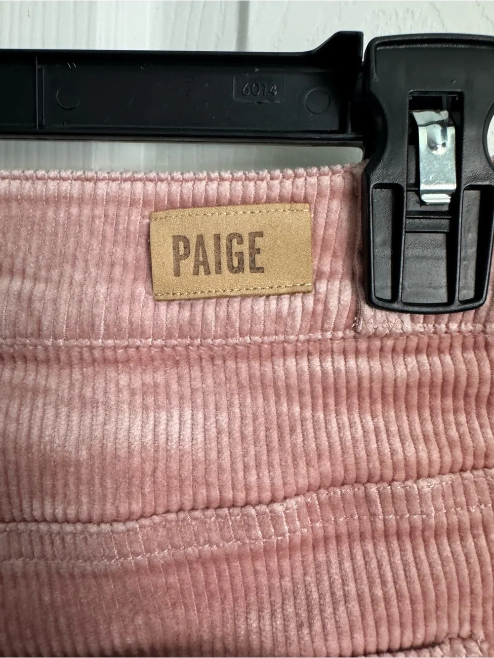 NWOT PAIGE Hoxton Slim High-Rise Stretchy Corduroy Jeans Rose Pink US 29 or 8